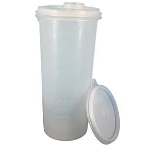 Tupperware Vintage 32 Oz Handolier Pitcher Container with Two Lids